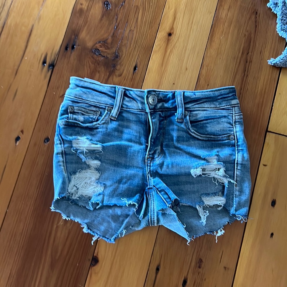 american eagle midi shorts